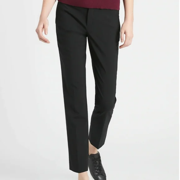 Petite Ryan Slim Straight-Fit Washable Italian Wool Pant - Picture 4 of 10